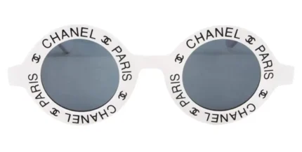 Chanel Raro Blanco Vintage 90's CC Paris Gafas de sol
